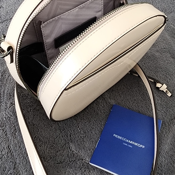 Rebecca Minkoff Rachel Round Crossbody Pale Pink Small Leather Purse - Picture 4 of 4